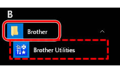 「Brother Utilities」クリック