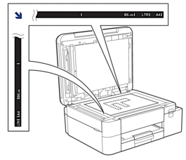 原稿台ガラスに原稿をセットする | DCP‑J529N | DCP‑J916N | DCP‑J929N