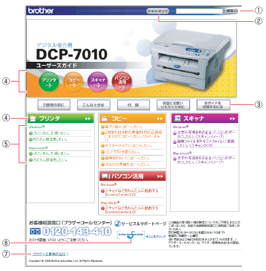 デジタル複合機 Dcp 7010 ユーザーズガイド