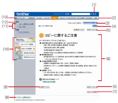 薄型デジタル複合機 MFC-480CN 画面で見るマニュアル