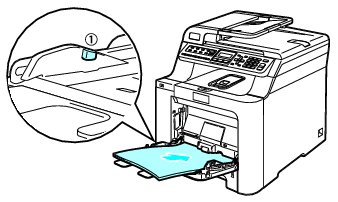 本製品の前面には、多目的トレイ（MPトレイ）があります。多目的トレイ